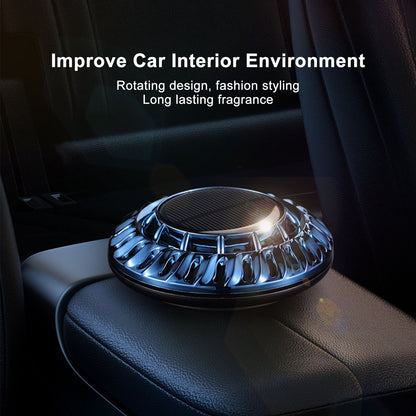 Solar Car Perfume Diffuser Automatic Rotating Decorative Car Aromatherapy Machine for Office Home Ink Blue V1294-YM0523-3113220080412