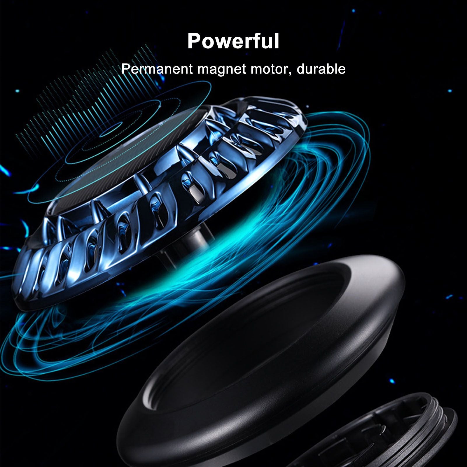 Solar Car Perfume Diffuser Automatic Rotating Decorative Car Aromatherapy Machine for Office Home Ink Blue V1294-YM0523-3113220080412