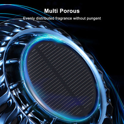 Solar Car Perfume Diffuser Automatic Rotating Decorative Car Aromatherapy Machine for Office Home Ink Blue V1294-YM0523-3113220080412
