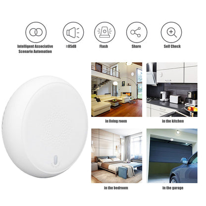 Wireless Smart Fire Smoke Alarms Smart Smoke Detector Remote Alarm Sensor Kitchen Fire Warning System for Tuya V1294-YM0523-3113220081211
