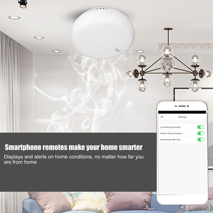 Wireless Smart Fire Smoke Alarms Smart Smoke Detector Remote Alarm Sensor Kitchen Fire Warning System for Tuya V1294-YM0523-3113220081211