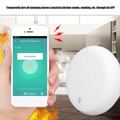 Wireless Smart Fire Smoke Alarms Smart Smoke Detector Remote Alarm Sensor Kitchen Fire Warning System for Tuya V1294-YM0523-3113220081211
