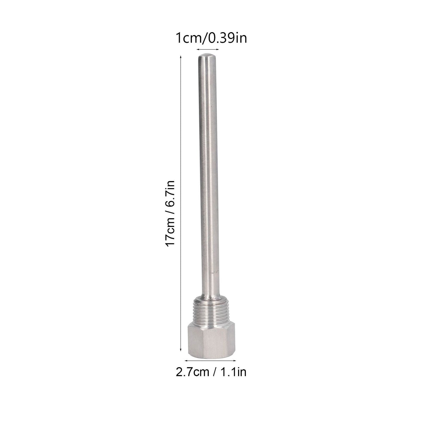 Stainless Steel Thermowell G1/2 Male Thread 6.7in Length Thermowell for Temperature Sensors V1294-YM0523-3113220083811