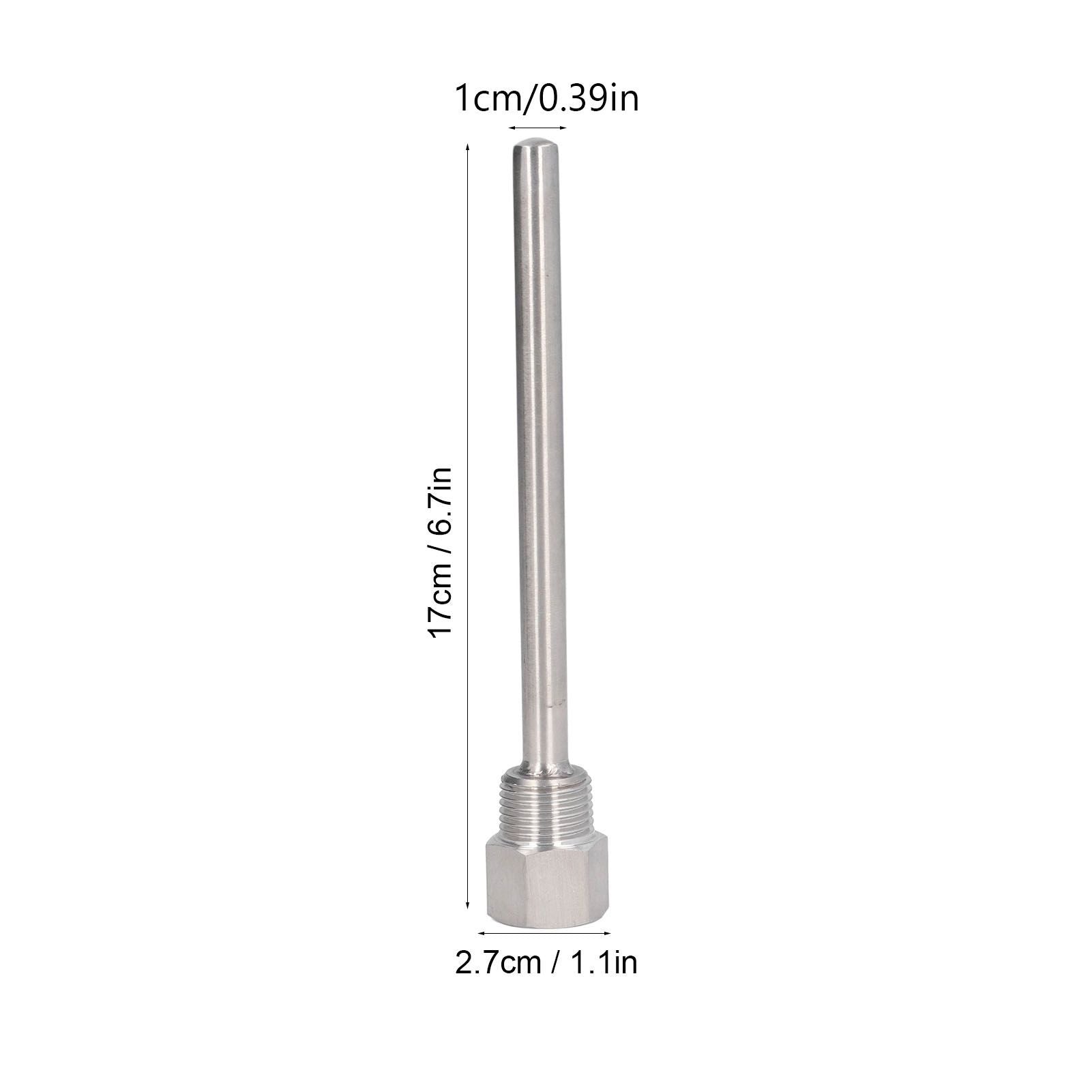 Stainless Steel Thermowell G1/2 Male Thread 6.7in Length Thermowell for Temperature Sensors V1294-YM0523-3113220083811