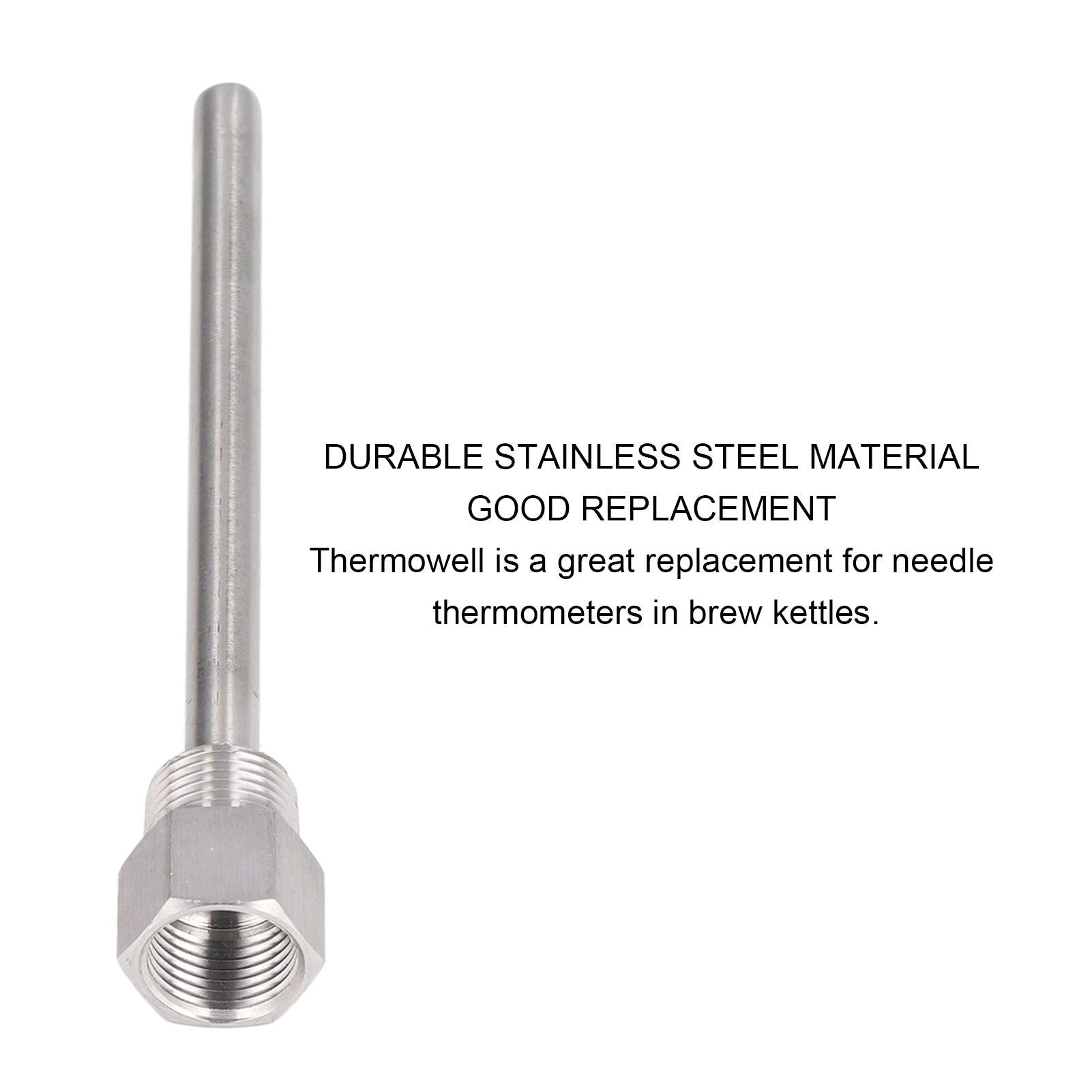 Stainless Steel Thermowell G1/2 Male Thread 6.7in Length Thermowell for Temperature Sensors V1294-YM0523-3113220083811