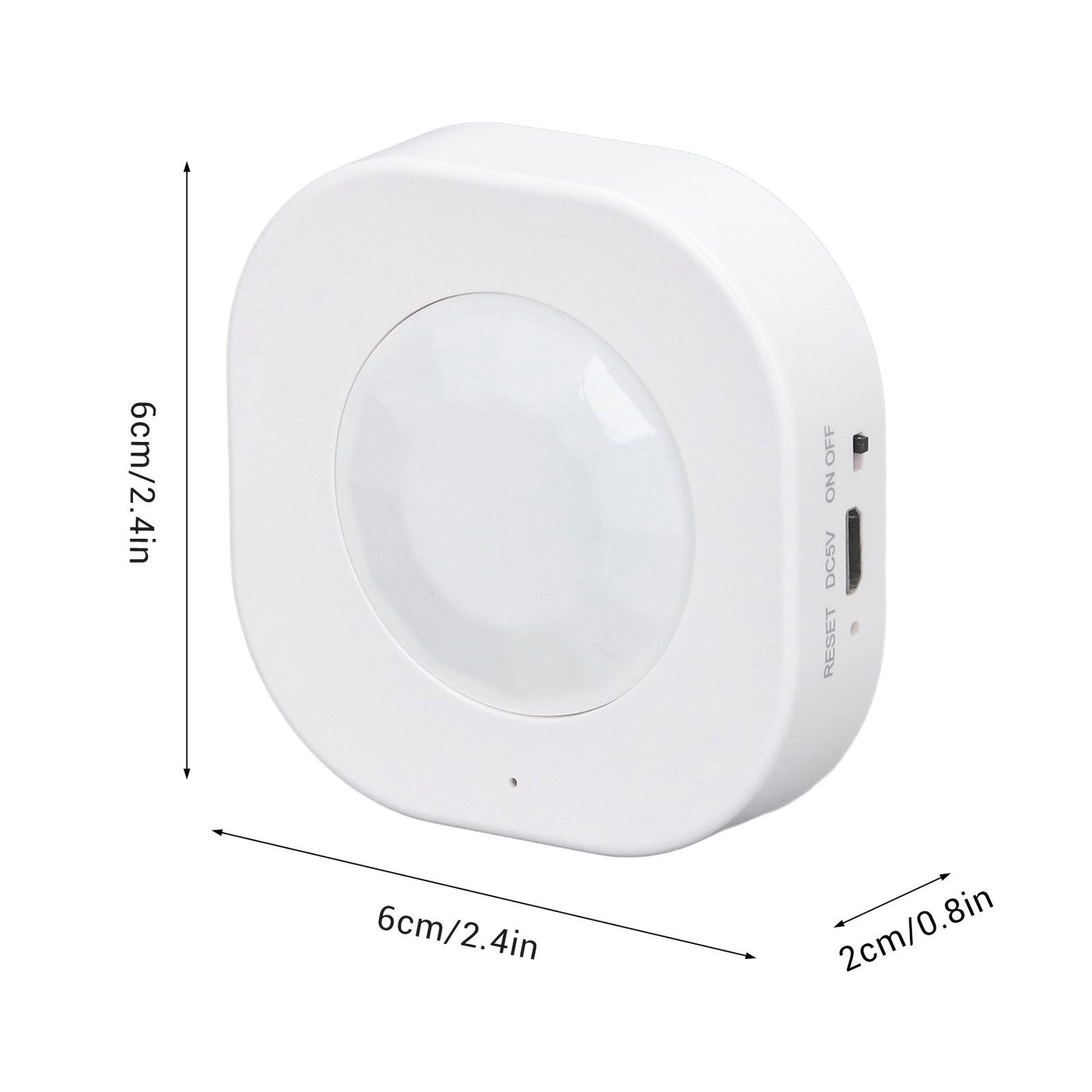 Smart Motion Sensor Square Battery Powered WiFi Infrared Body Sensor with Mobile APP Alarm for Home V1294-YM0523-3113220084111