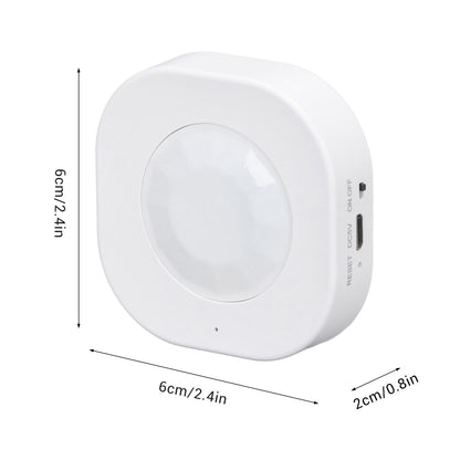 Smart Motion Sensor Square Battery Powered WiFi Infrared Body Sensor with Mobile APP Alarm for Home V1294-YM0523-3113220084111
