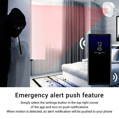 Smart Motion Sensor Square Battery Powered WiFi Infrared Body Sensor with Mobile APP Alarm for Home V1294-YM0523-3113220084111