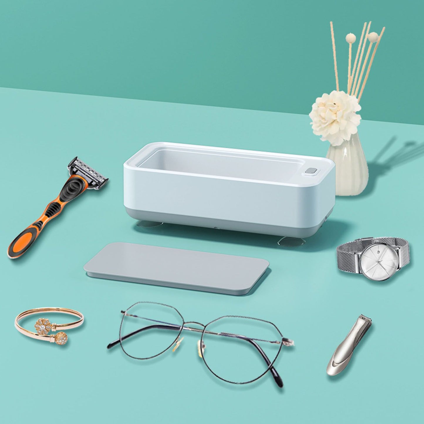 Ultrasonic Cleaner USB Charging Prevent Slip Portable Glasses Cleaning Machine for Jewelry Watch Strap V1294-YM0523-3113220084311