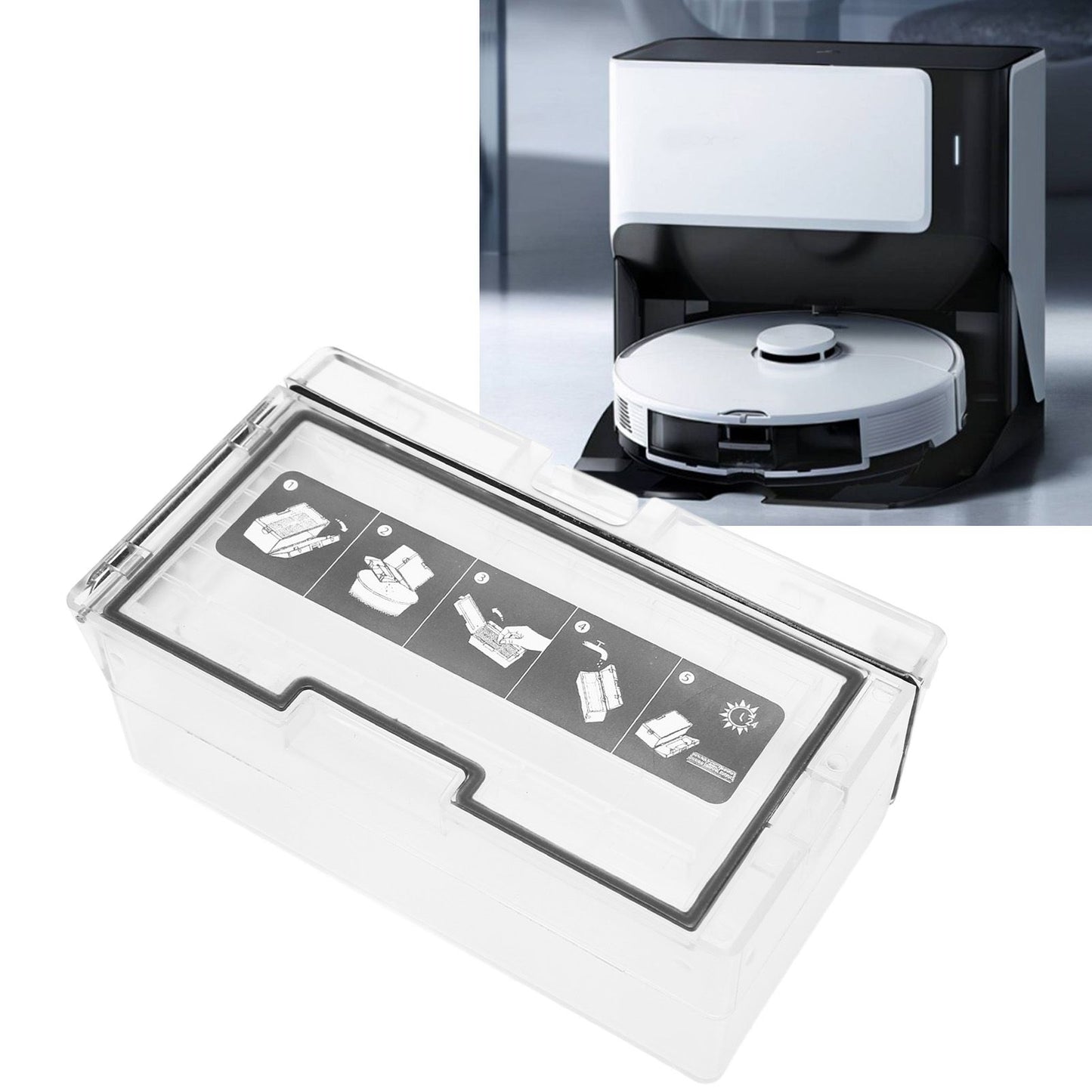 Dust Collection Box for Xiaomi Roborock S7 T7S T7S PLUS G10 Floor Sweeping Robot Trash Collection Box V1294-YM0523-3113220088111
