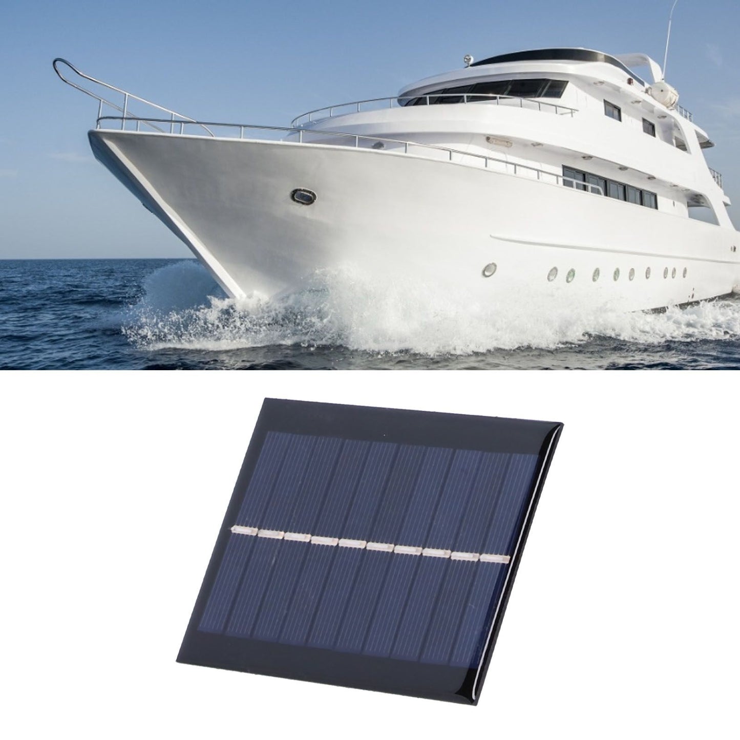 1W 5V Solar Panel Polycrystalline Silicon Solar Epoxy Sheet for Ships Airplanes Outdoor Solar Light V1294-YM0523-3114210096711