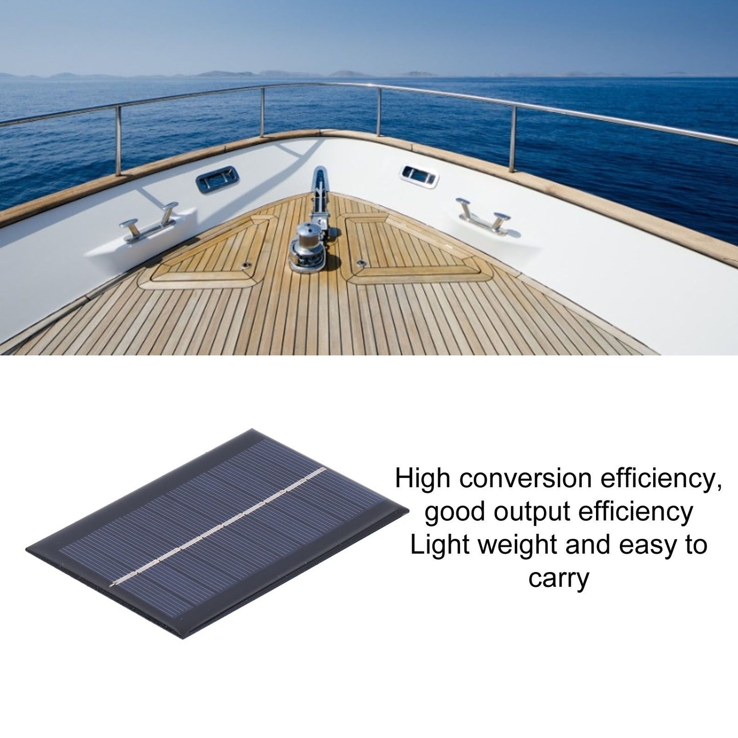 1W 5V Solar Panel Polycrystalline Silicon Solar Epoxy Sheet for Ships Airplanes Outdoor Solar Light V1294-YM0523-3114210096711