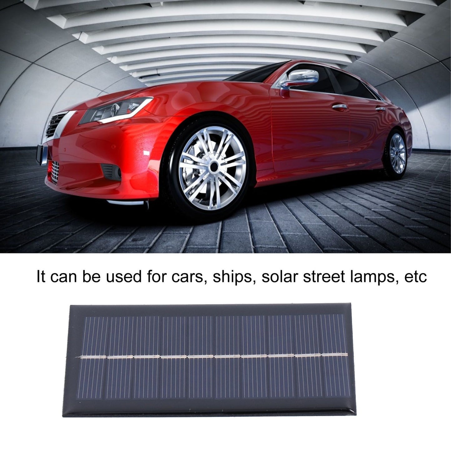 1W 5V Solar Panel Polycrystalline Silicon Solar Epoxy Sheet for Ships Airplanes Outdoor Solar Light V1294-YM0523-3114210096711