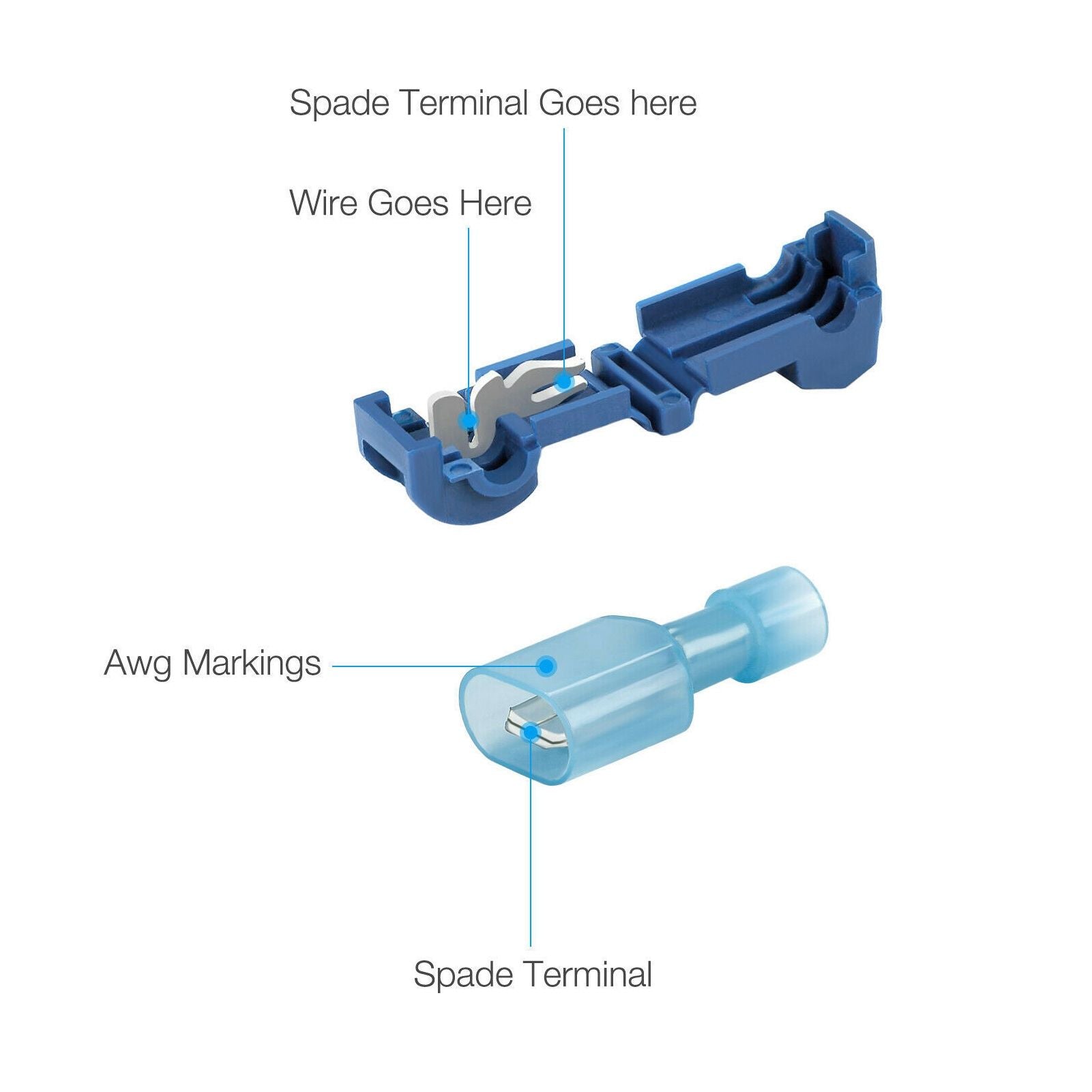 Disconnect Connector Kit T Shape Electrical Insulated Terminals for Home Decoration Circuit Repair V1294-YM0523-3114210104211