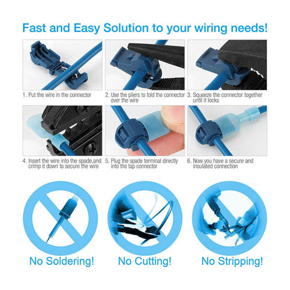 Disconnect Connector Kit T Shape Electrical Insulated Terminals for Home Decoration Circuit Repair V1294-YM0523-3114210104211