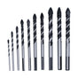 10 Pcs Masonry Drill Bits Set Industrial Strength Carbide Tips with Storage Case for Tile Brick Cement V1294-YM0523-3114210113911