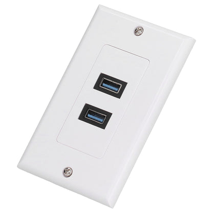USB 3.0 Wall Plate Data Transmission 2 Port USB 3.0 Component Composite Wall Panel for Charging V1294-YM0523-3114210116411