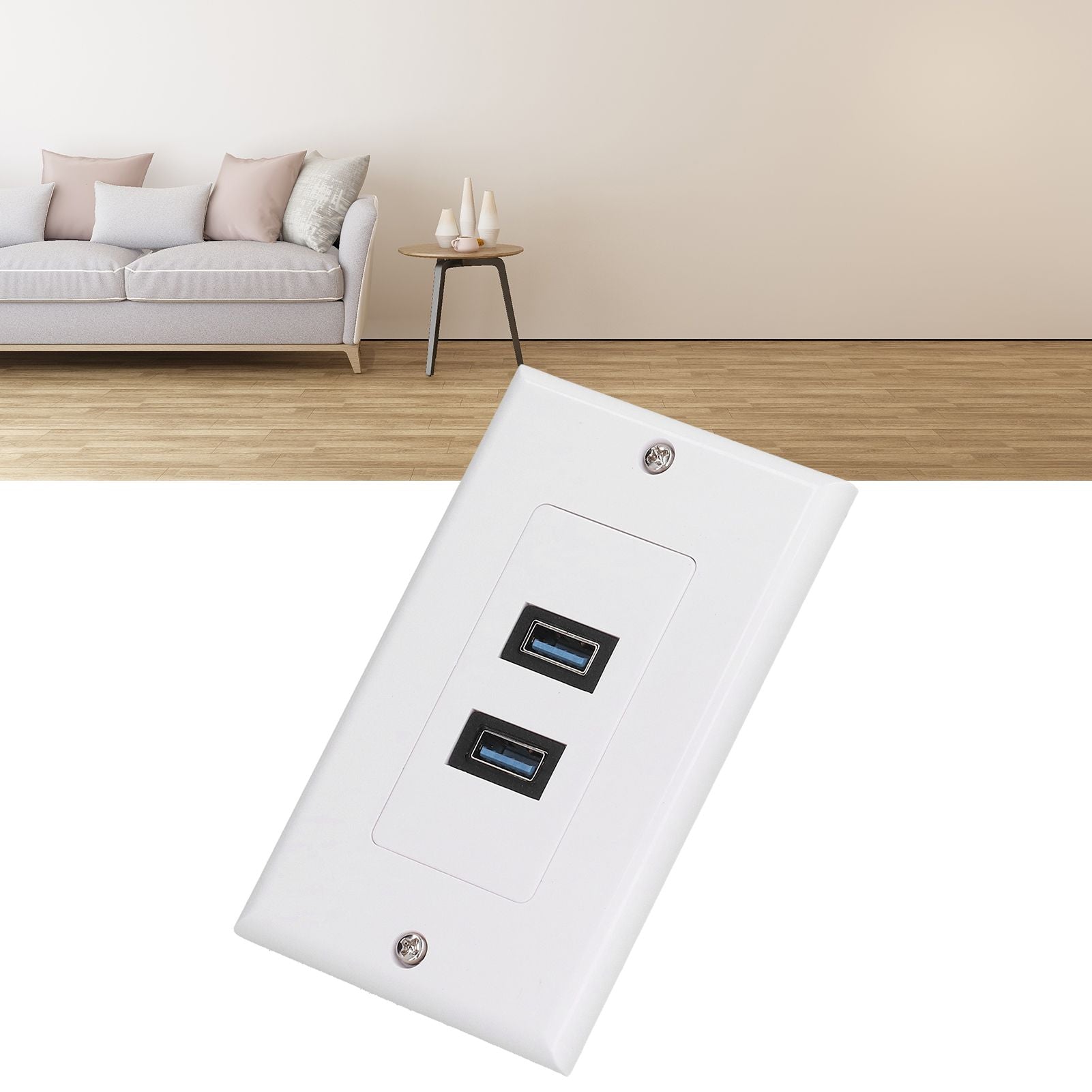 USB 3.0 Wall Plate Data Transmission 2 Port USB 3.0 Component Composite Wall Panel for Charging V1294-YM0523-3114210116411