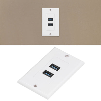 USB 3.0 Wall Plate Data Transmission 2 Port USB 3.0 Component Composite Wall Panel for Charging V1294-YM0523-3114210116411