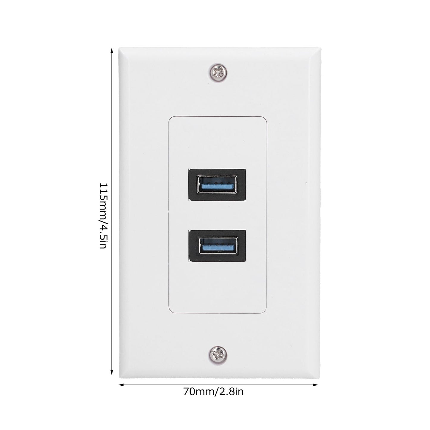 USB 3.0 Wall Plate Data Transmission 2 Port USB 3.0 Component Composite Wall Panel for Charging V1294-YM0523-3114210116411