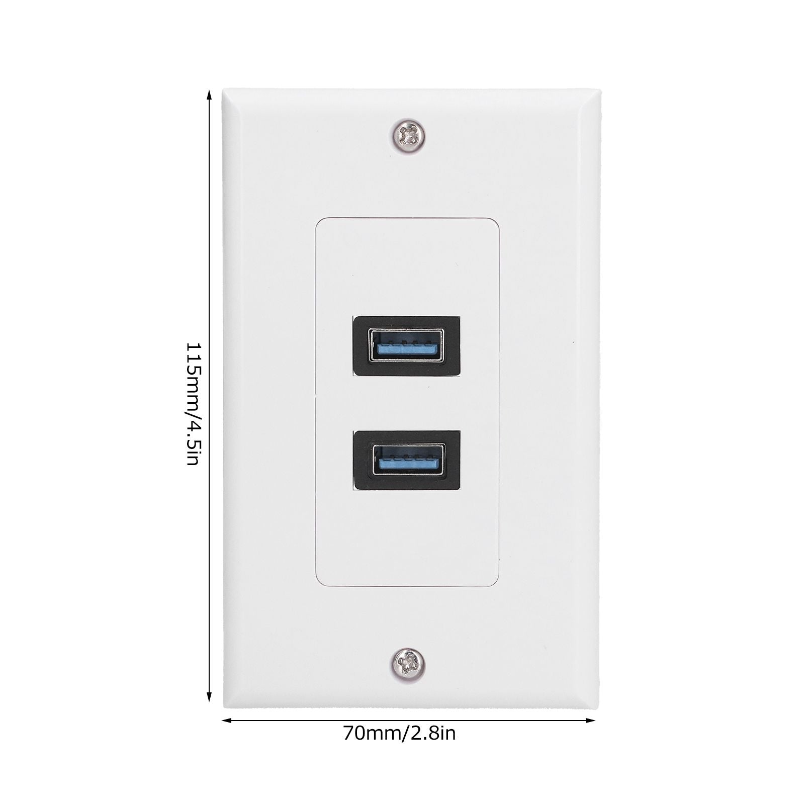 USB 3.0 Wall Plate Data Transmission 2 Port USB 3.0 Component Composite Wall Panel for Charging V1294-YM0523-3114210116411
