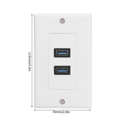 USB 3.0 Wall Plate Data Transmission 2 Port USB 3.0 Component Composite Wall Panel for Charging V1294-YM0523-3114210116411
