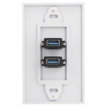USB 3.0 Wall Plate Data Transmission 2 Port USB 3.0 Component Composite Wall Panel for Charging V1294-YM0523-3114210116411
