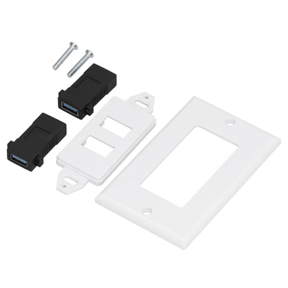 USB 3.0 Wall Plate Data Transmission 2 Port USB 3.0 Component Composite Wall Panel for Charging V1294-YM0523-3114210116411