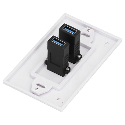 USB 3.0 Wall Plate Data Transmission 2 Port USB 3.0 Component Composite Wall Panel for Charging V1294-YM0523-3114210116411