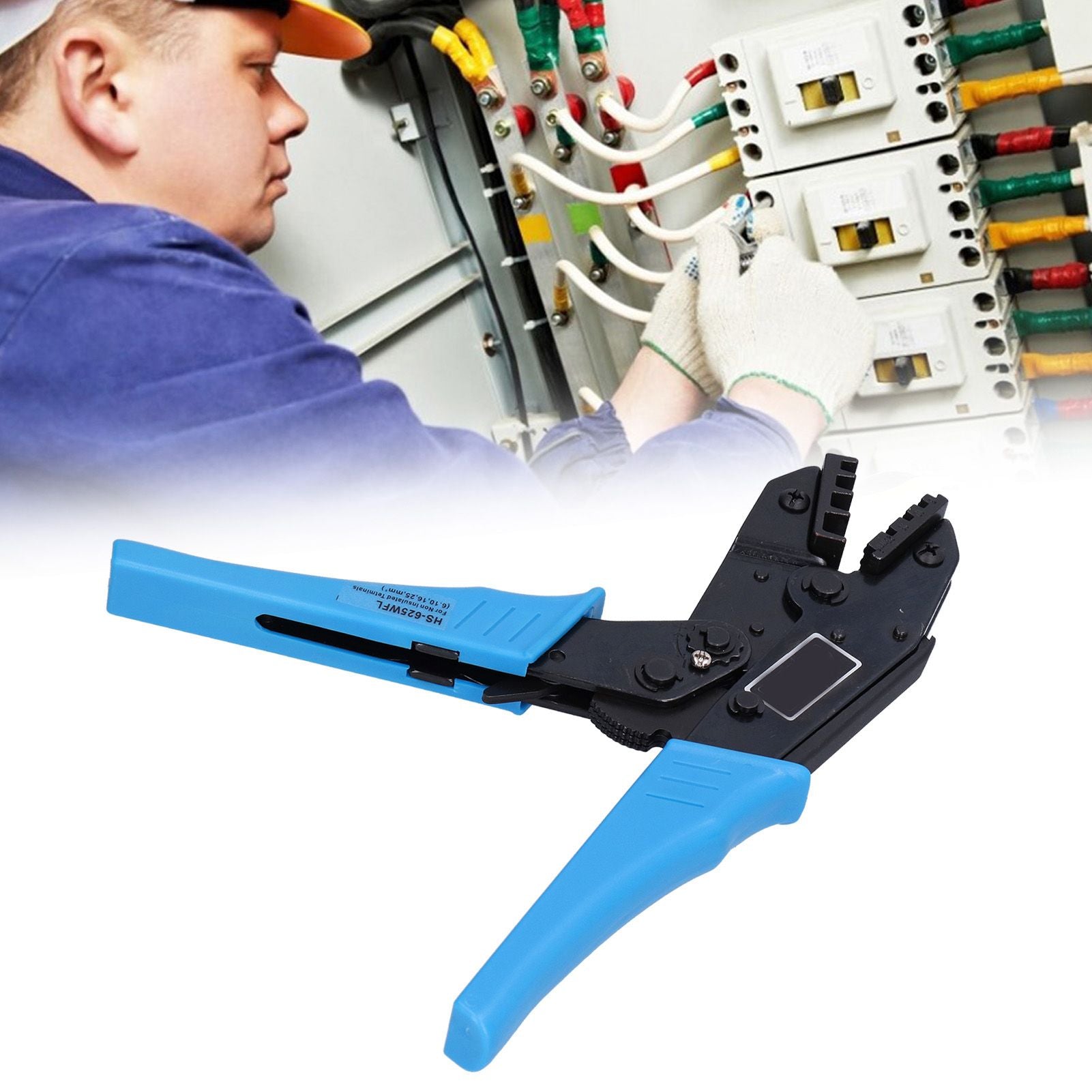 Terminal Crimping Pliers Professional Ratcheting Wire Crimper for Heat Shrink Connectors V1294-YM0523-3114210118811