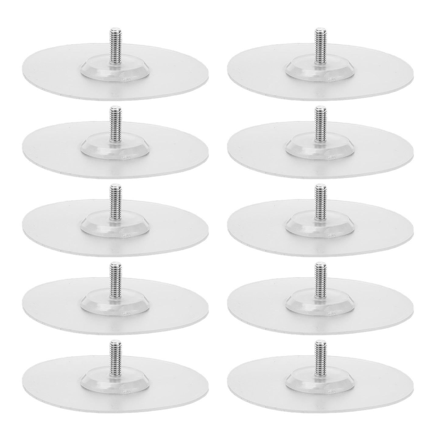10PCS Strong Adhesive Disc Punch Free Waterproof Silicone Sticky Plate for Handle Clothes Hook Connection V1294-YM0523-3114210119811