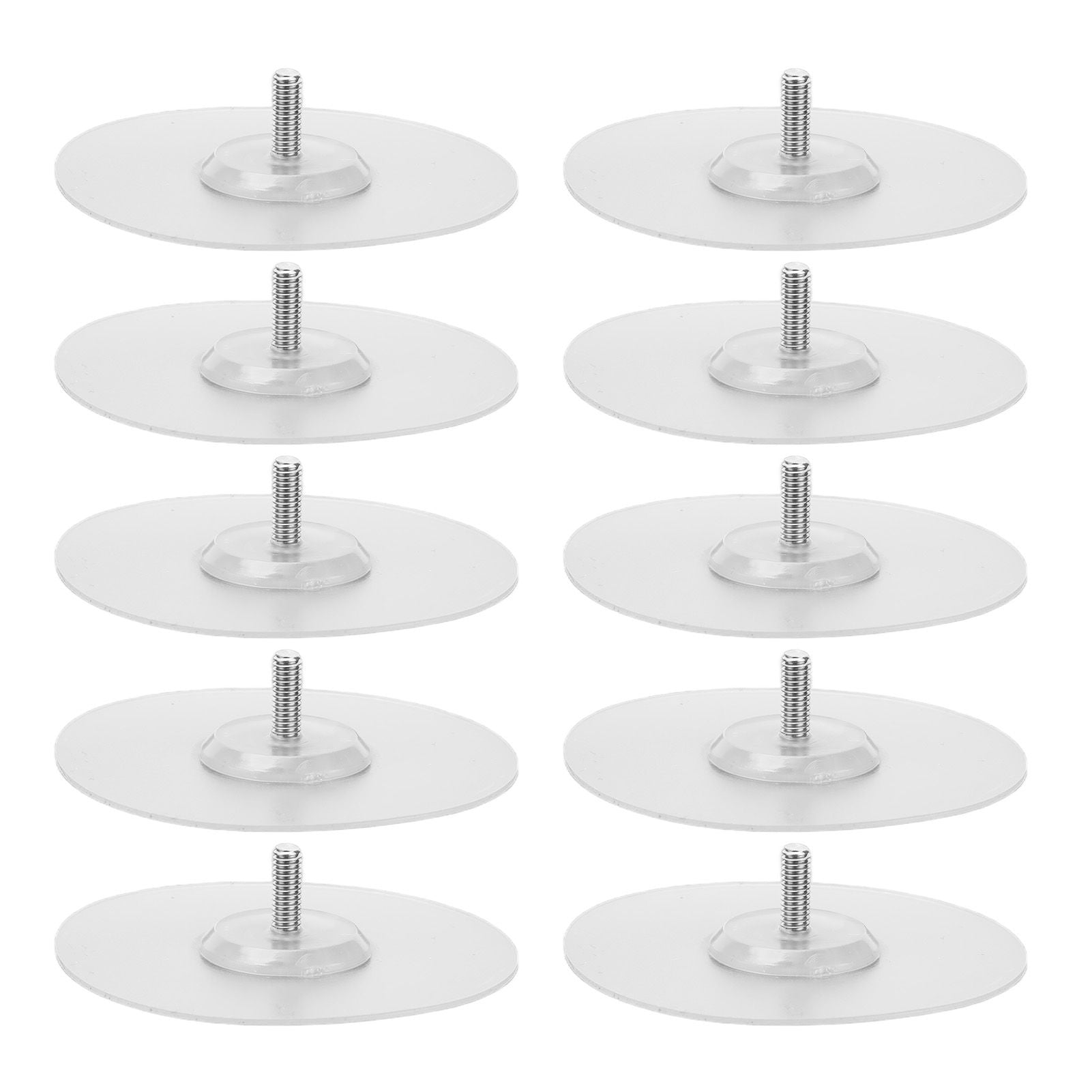10PCS Strong Adhesive Disc Punch Free Waterproof Silicone Sticky Plate for Handle Clothes Hook Connection V1294-YM0523-3114210119811