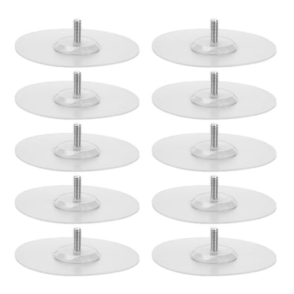 10PCS Strong Adhesive Disc Punch Free Waterproof Silicone Sticky Plate for Handle Clothes Hook Connection V1294-YM0523-3114210119811