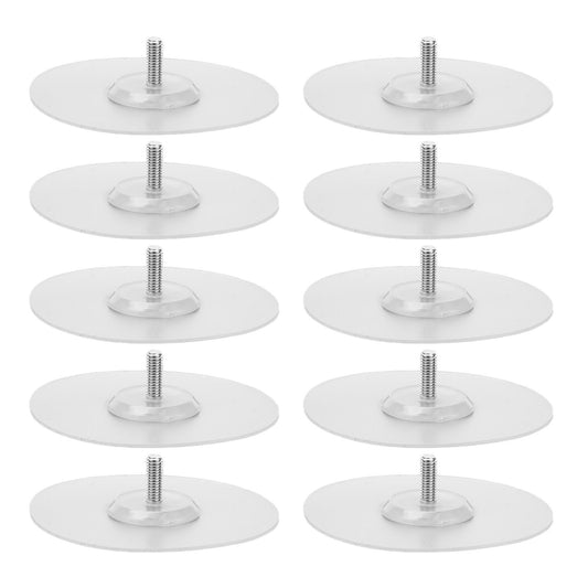 10PCS Strong Adhesive Disc Punch Free Waterproof Silicone Sticky Plate for Handle Clothes Hook Connection V1294-YM0523-3114210119811