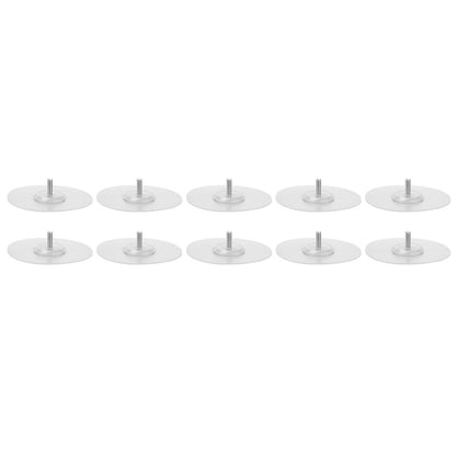 10PCS Strong Adhesive Disc Punch Free Waterproof Silicone Sticky Plate for Handle Clothes Hook Connection V1294-YM0523-3114210119811
