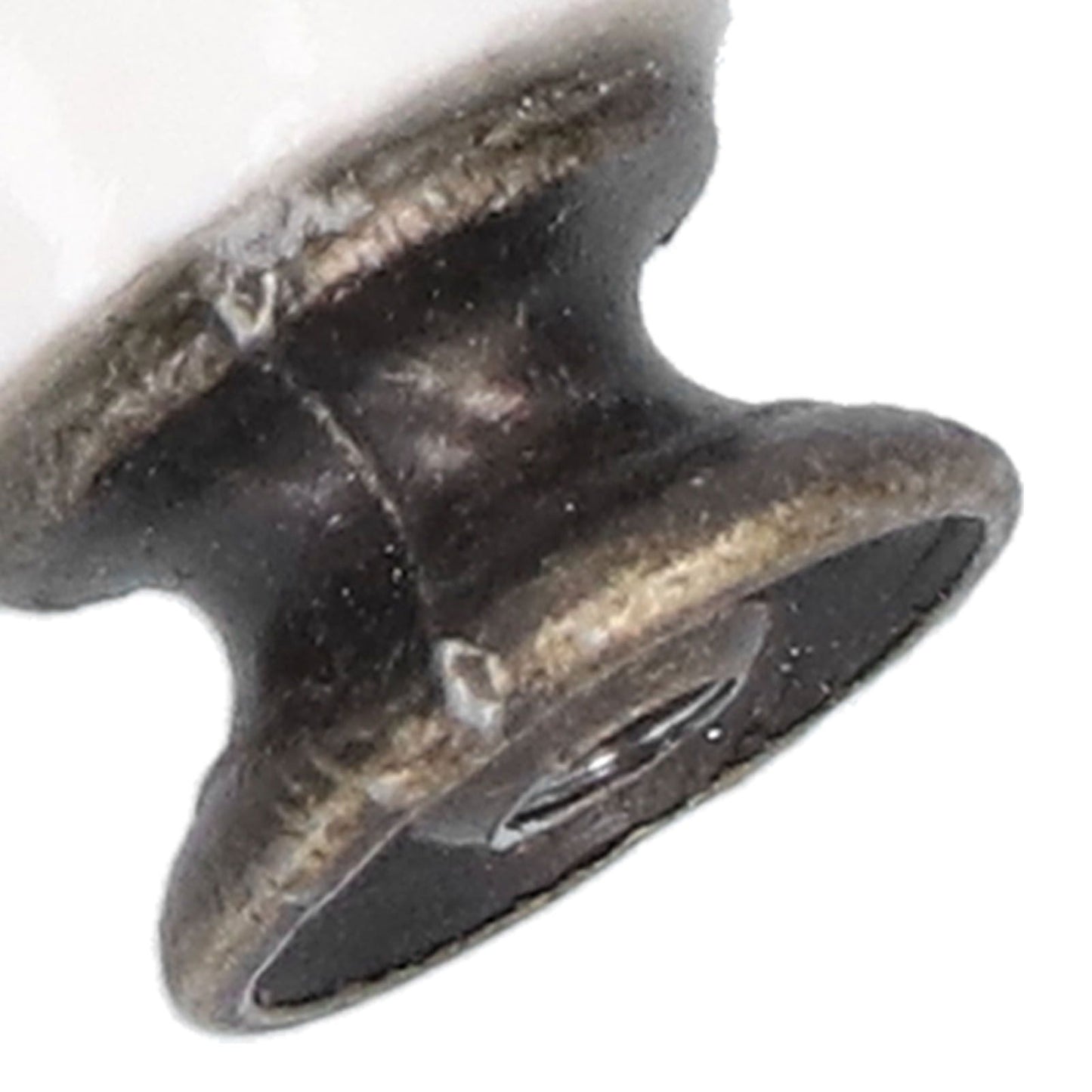 6Pcs Round Ceramic Cabinet Knobs Exquisite Single Hole Pull Handle for Drawer Cupboard DoorWhite V1294-YM0523-3114210120511