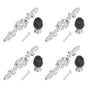 4 Pcs Crystal Handle with Plate European Style Modern Simple Pulls Handles for Drawer Dreser CabinetsBlack V1294-YM0523-3114210121211