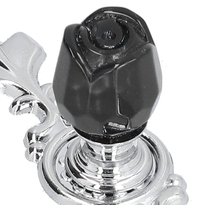 4 Pcs Crystal Handle with Plate European Style Modern Simple Pulls Handles for Drawer Dreser CabinetsBlack V1294-YM0523-3114210121211