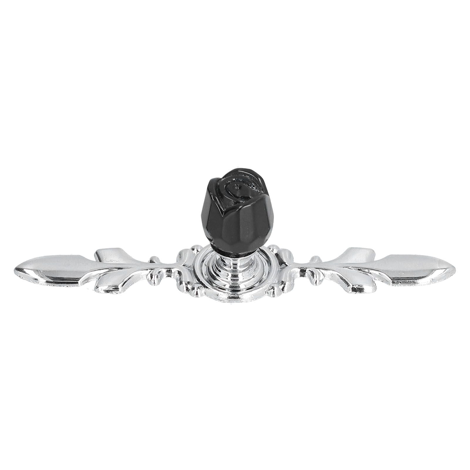 4 Pcs Crystal Handle with Plate European Style Modern Simple Pulls Handles for Drawer Dreser CabinetsBlack V1294-YM0523-3114210121211