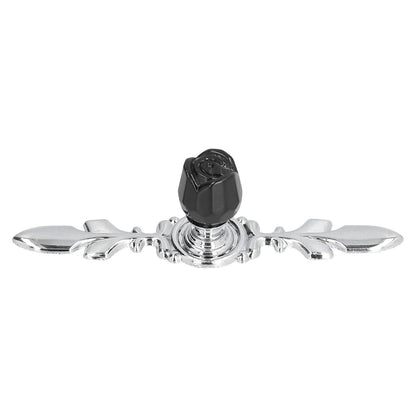 4 Pcs Crystal Handle with Plate European Style Modern Simple Pulls Handles for Drawer Dreser CabinetsBlack V1294-YM0523-3114210121211