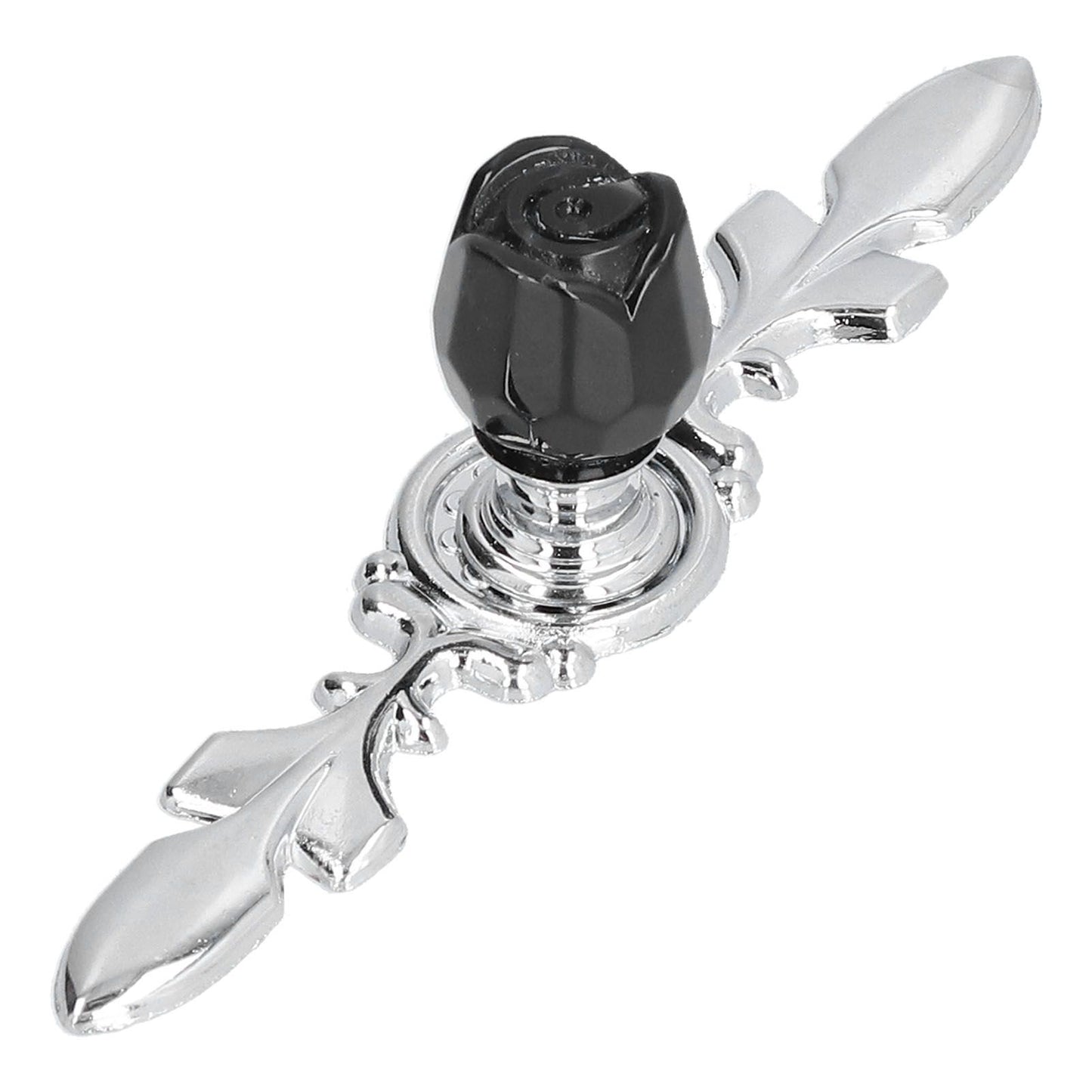 4 Pcs Crystal Handle with Plate European Style Modern Simple Pulls Handles for Drawer Dreser CabinetsBlack V1294-YM0523-3114210121211