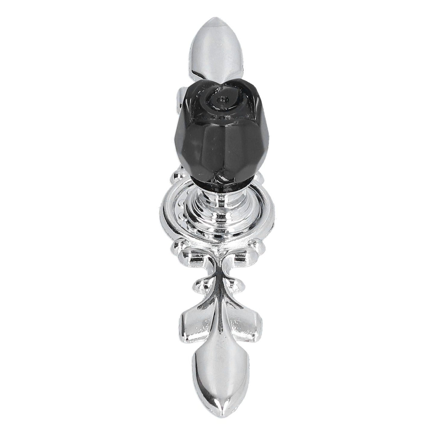 4 Pcs Crystal Handle with Plate European Style Modern Simple Pulls Handles for Drawer Dreser CabinetsBlack V1294-YM0523-3114210121211