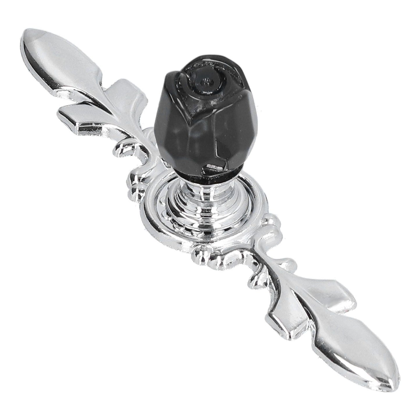 4 Pcs Crystal Handle with Plate European Style Modern Simple Pulls Handles for Drawer Dreser CabinetsBlack V1294-YM0523-3114210121211