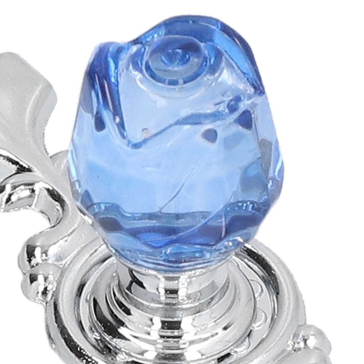 4 Pcs Crystal Handle with Plate European Style Modern Simple Pulls Handles for Drawer Dreser CabinetsBlue V1294-YM0523-3114210121212