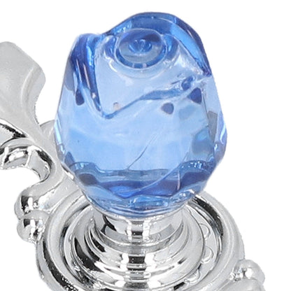 4 Pcs Crystal Handle with Plate European Style Modern Simple Pulls Handles for Drawer Dreser CabinetsBlue V1294-YM0523-3114210121212