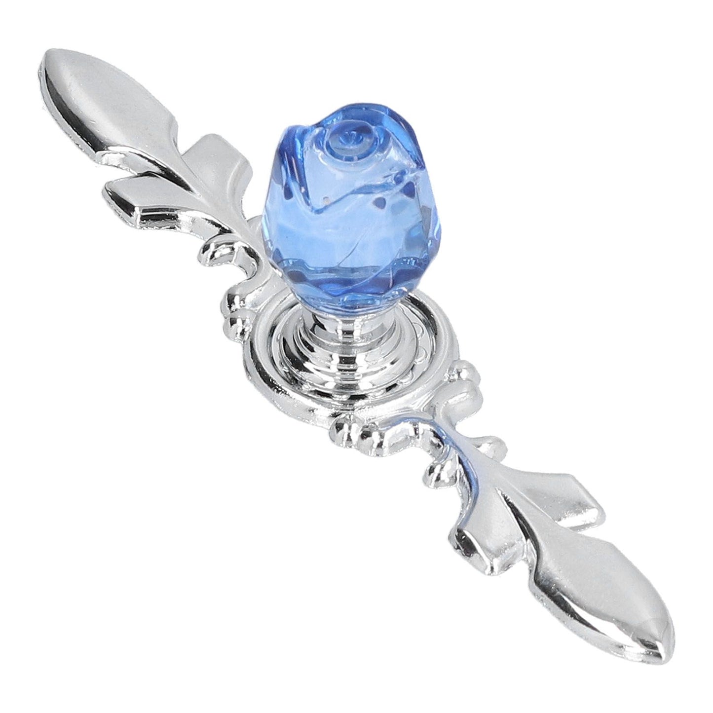 4 Pcs Crystal Handle with Plate European Style Modern Simple Pulls Handles for Drawer Dreser CabinetsBlue V1294-YM0523-3114210121212