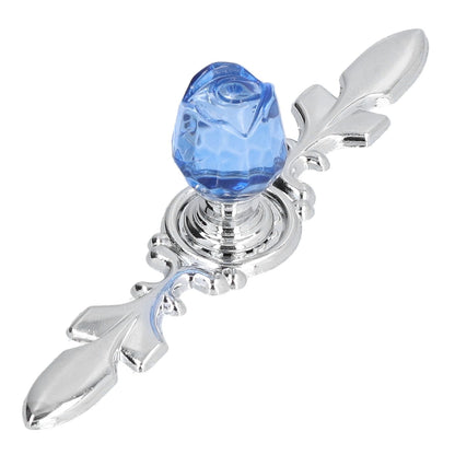 4 Pcs Crystal Handle with Plate European Style Modern Simple Pulls Handles for Drawer Dreser CabinetsBlue V1294-YM0523-3114210121212