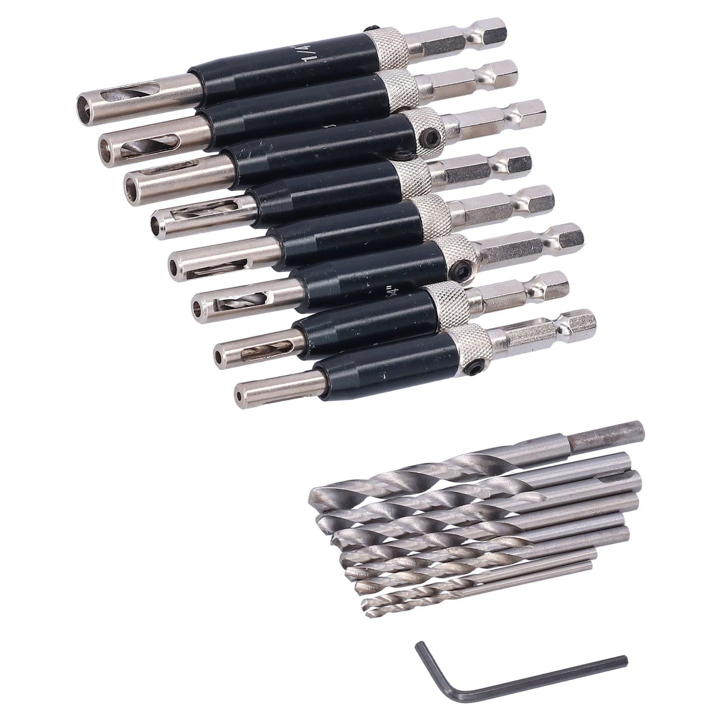 17pcs Hinge Drills Set Self Centering Door Drill Bit Kit with Hex Wrench for Woodworking V1294-YM0523-3114210122711
