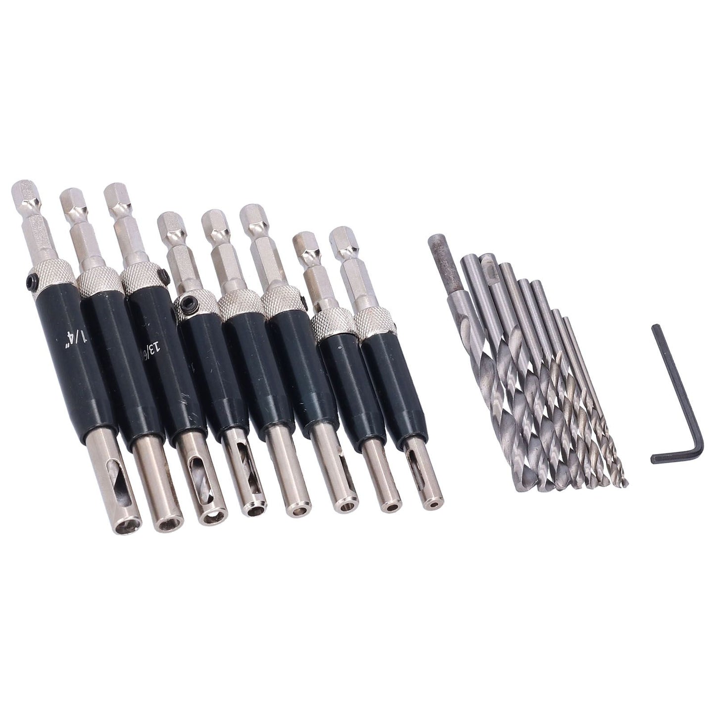 17pcs Hinge Drills Set Self Centering Door Drill Bit Kit with Hex Wrench for Woodworking V1294-YM0523-3114210122711