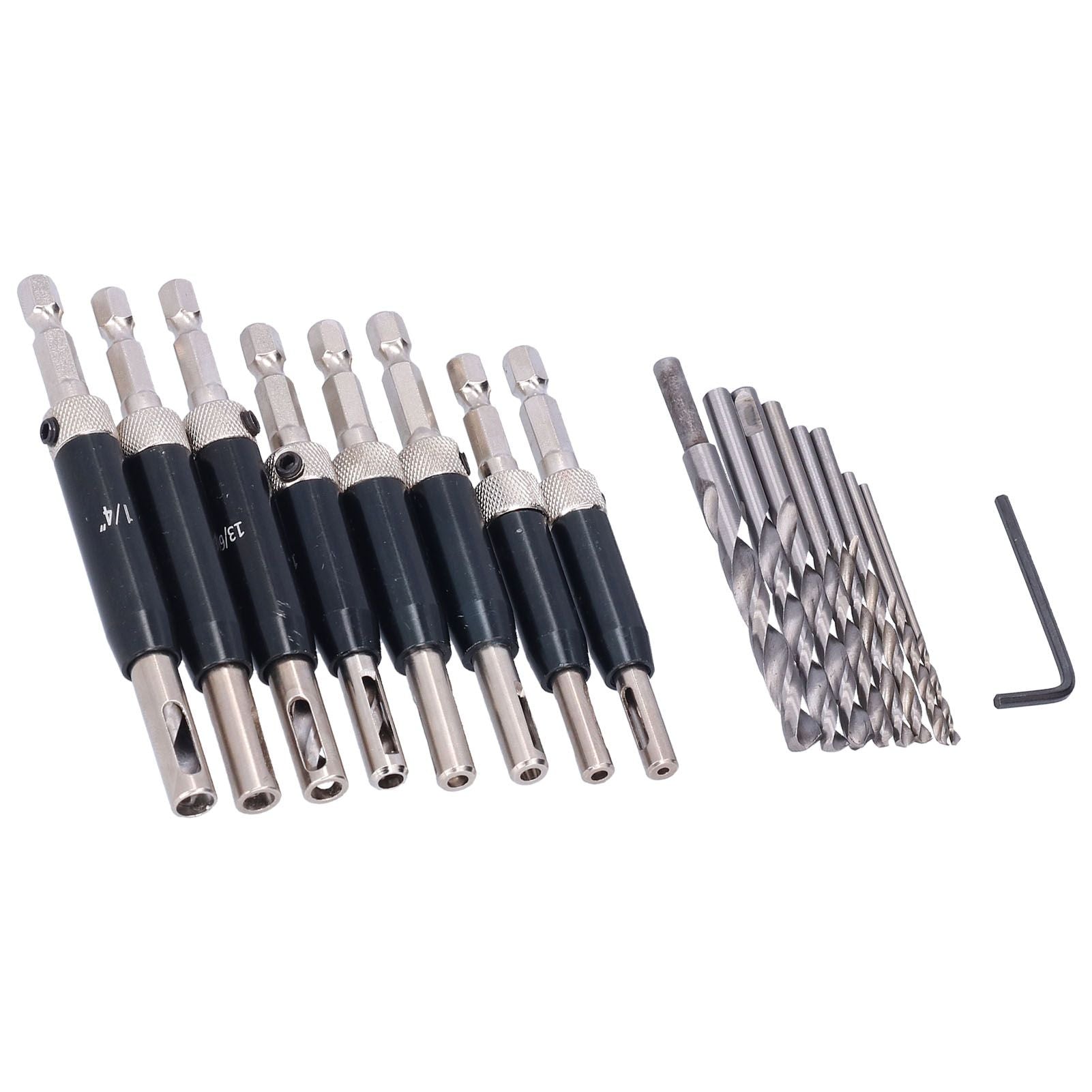 17pcs Hinge Drills Set Self Centering Door Drill Bit Kit with Hex Wrench for Woodworking V1294-YM0523-3114210122711